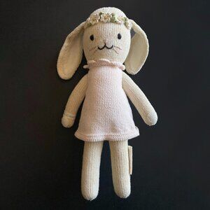 Cuddle+Kind Hannah Bunny Yarn Doll Handmade Knit 13"